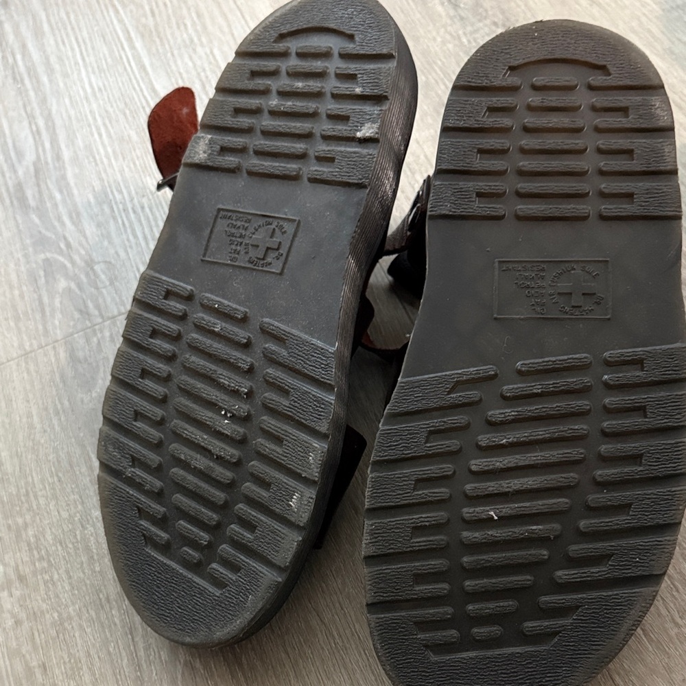 Women's Dr Marten Brown Leather Sandals - Picture 5 of 5